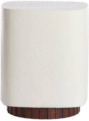 Light & Living Light&living Bijzettafel 37x34x45 cm SEDDON crème+hout bruin
