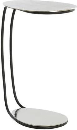 Light & Living Light&living Bijzettafel 43x27x53 cm MARSH ruw nikkel+zwart