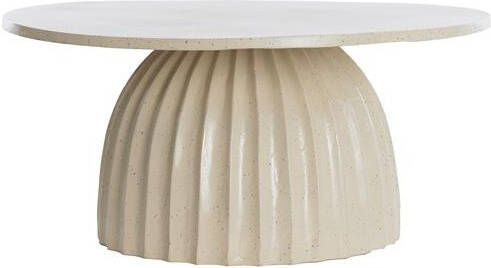 Light & Living Light&living Bijzettafel Ø70x33 5 cm VEGLIA mat zand+licht brn gesp...
