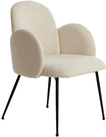 Light & Living Light&living Eetkamerstoel 62x59x86 cm CHIBA crème+zwart
