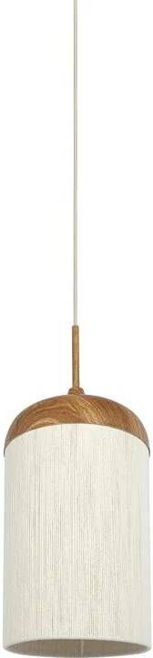Light & Living Light&living Hanglamp Ø27 5x52 cm DANIA hout print naturel+touw crème