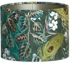 Light & Living Light&living Kap cilinder 25-25-18 cm XENIA FLORA groen