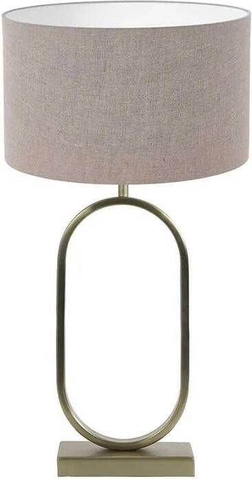 Light & Living Light Living tafellamp Jamiri taupe metaal 3573GO