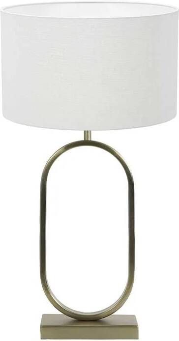 Light & Living Light Living tafellamp Jamiri wit metaal 3572GO