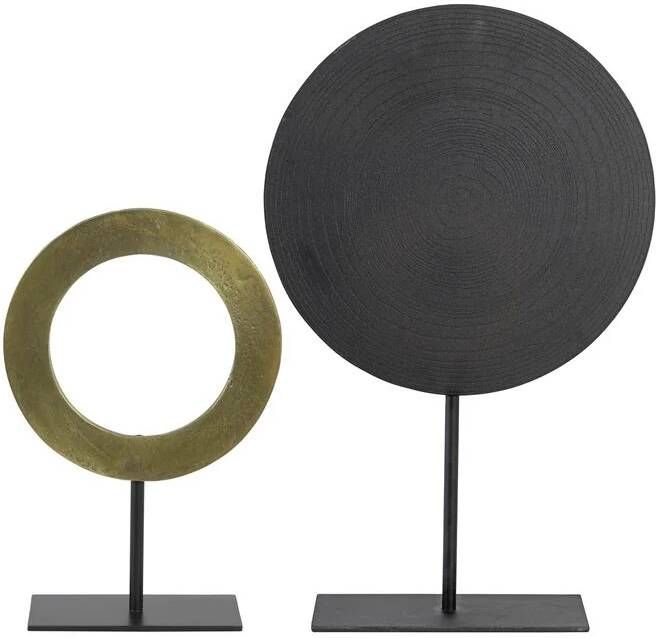Light & Living Ornament op voet Waiwo|Lasim Ant Brons|Zwart set