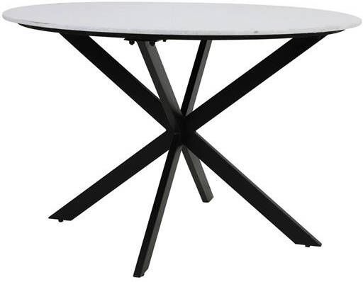 Light & Living Light&living Eettafel Ø120x78 cm TOMOCHI marmer wit+zwart