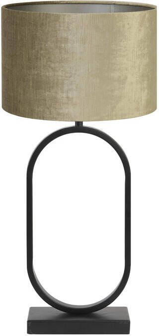 Light & Living Tafellamp Jamiri|Gemstone Zwart|Brons Ø30x67cm