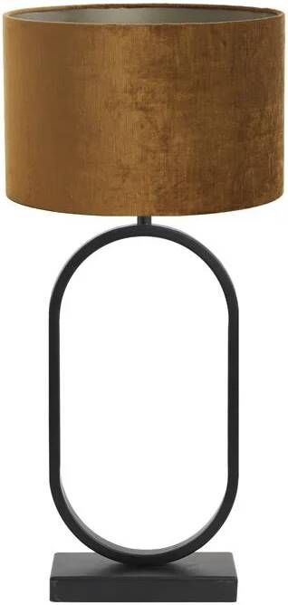Light & Living Tafellamp Jamiri|Gemstone Zwart|Goud Ø30x67cm