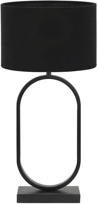 Light & Living Tafellamp Jamiri|Livigno Zwart|Zwart Ø30x67cm