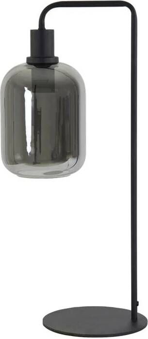 Light & Living Lekar 26x20x60 cm zwart rookglas tafellamp