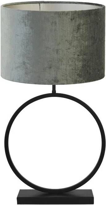 Light & Living Tafellamp Liva|Gemstone Zwart|Antraciet Ø40x78 5cm