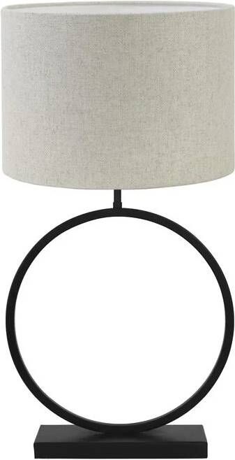 Light & Living Tafellamp Liva|Livigno Zwart|Naturel Ø40x78 5cm