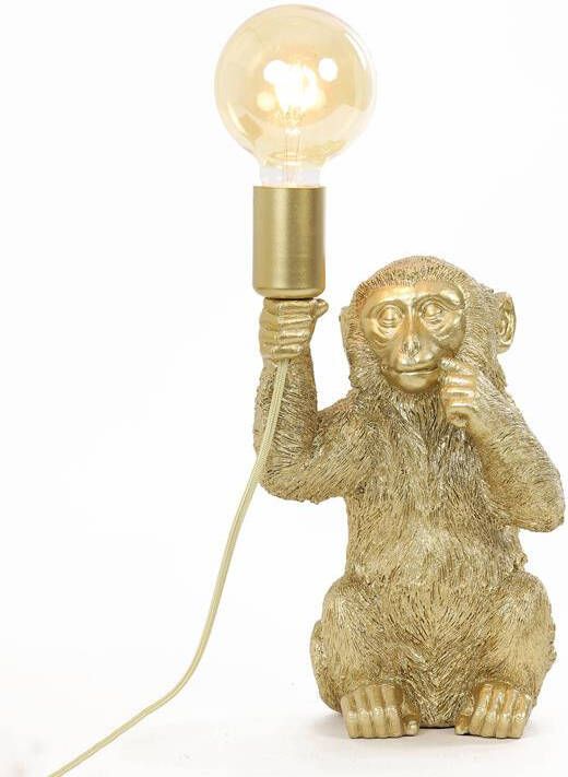 Light & Living Tafellamp Monkey Goud 20x19 5x34cm