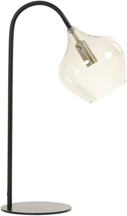 Light & Living Tafellamp Rakel Zwart Smoke 28x17x50 5 cm