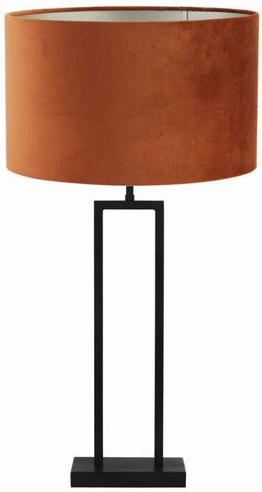 Light & Living Tafellamp Shiva|Velours Zwart|Terra Ø35x75cm