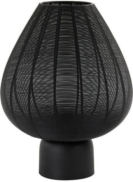 Light & Living Tafellamp 'Suneko' 46cm hoog kleur Mat Zwart