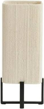 Light & Living Tafellamp Wyn Touw 39cm Crème Vierkant
