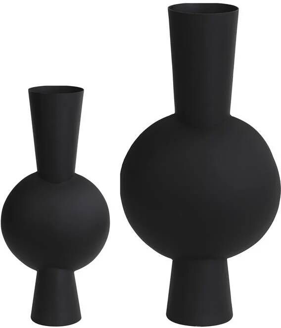 Light & Living Vaas Kavandu Zwart Set 53+39 5cm