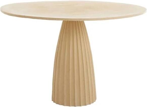 Light & Living Veglia eettafel Ø120x78 cm mat zand|licht bruin