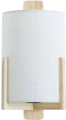 Light & Living Wandlamp Litto Linnen en hout Naturel Rond