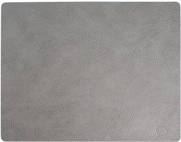 LIND DNA Placemat Hippo Leer Anthracite Grey 45 x 35 cm