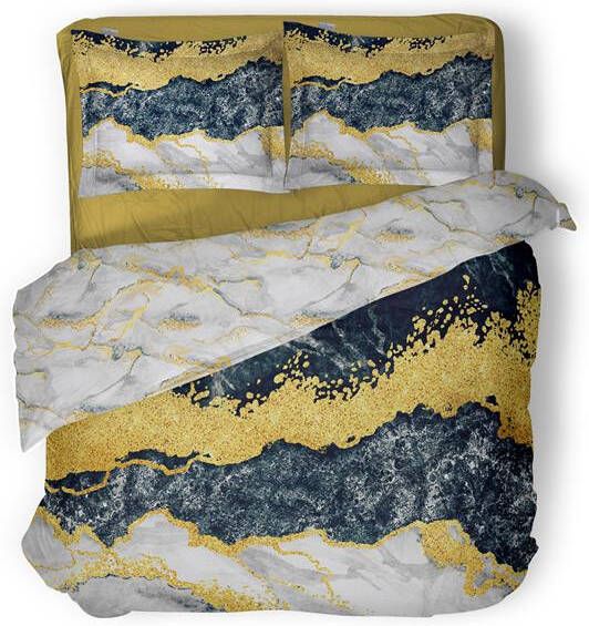 LINNICK Dekbedovertrek katoen Onyx multi 240x200 220cm lits jumeaux