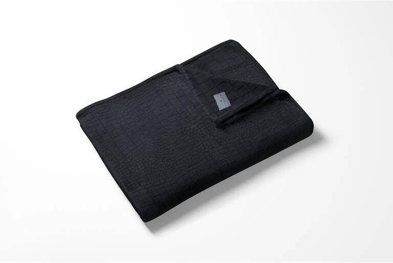 Linnick Flanel Fleece Deken Croco zwart 140x200cm