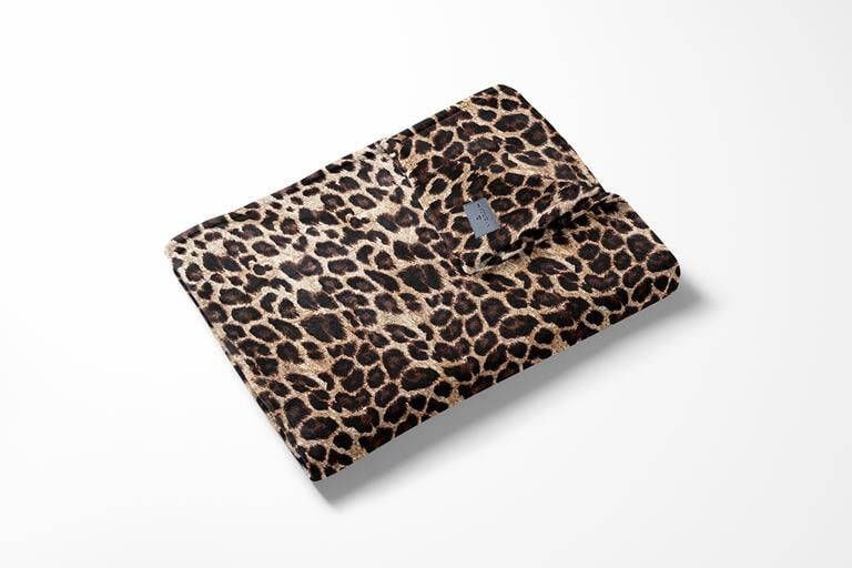 Linnick Flanel Fleece Deken Leopard bruin 140x200cm
