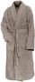LINNICK Pure Badjas Velours 100% Katoen Taupe Maat XXL Badjas Dames Badjas Heren - Thumbnail 2