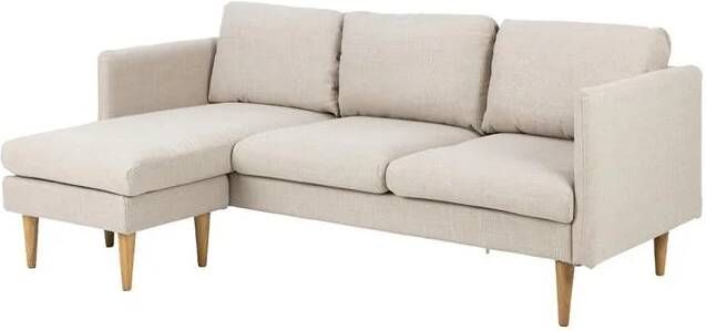 Lisomme Jelle 2-zits Hoekbank met Verstelbare Chaise Longue Beige