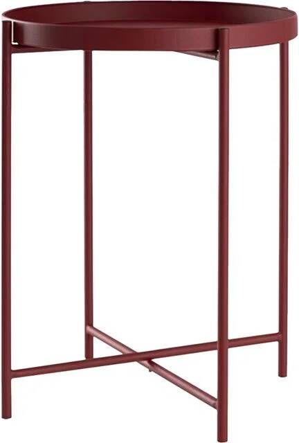 Lisomme ronde bijzettafel Susan Ø38 x H50 cm Mat rood