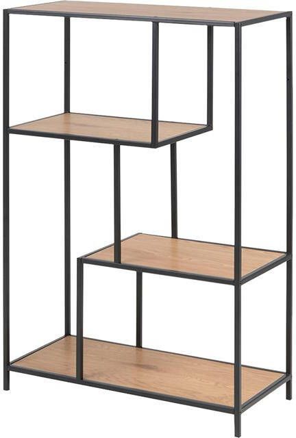 Lisomme Vic Boekenkast van Metaal en Hout B 77 cm Naturel
