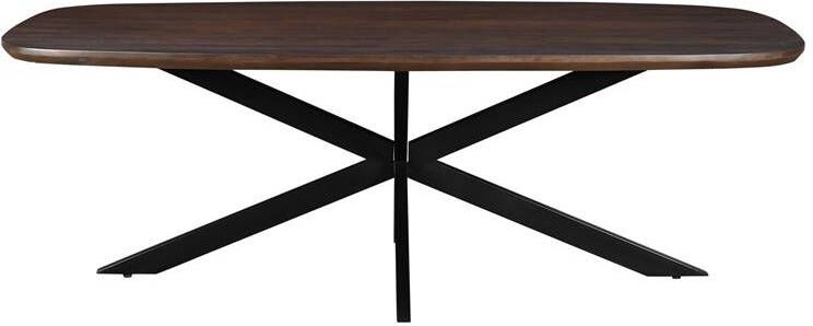 Livingfurn Deens Ovale Eettafel Jesper Mangohout 210 x 105cm Bruin Ovaal