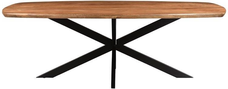 Livingfurn Deens Ovale Eettafel Jesper Mangohout 210 x 105cm Bruin Ovaal