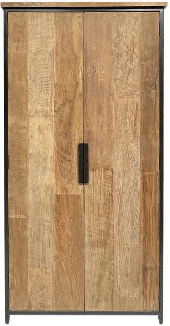 Livingfurn Opbergkast Tomar Teakhout 195 x 100cm Bruin