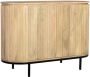 Livingfurn Dressoir Noor Natural 115cm Mangohout Gecoat Staal - Thumbnail 1