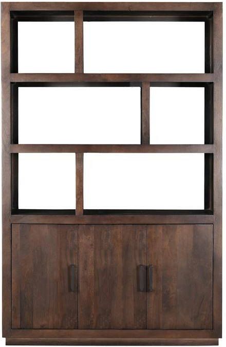 Livingfurn Wandkast Bruin Mangohout 145x50x230cm Jaxx