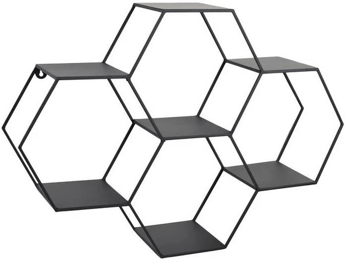 Loft42 Hexagon Wandrek Zeshoekig Zwart 57x80x20