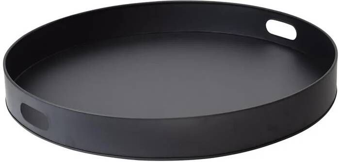 LOFT42 Tray Metalen Dienblad – Zwart – Ø60 Cm