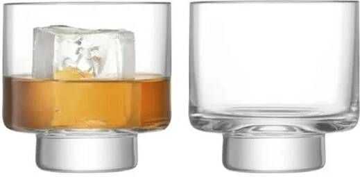 L.S.A. Metropole Tumbler Glas 300 ml Set van 2 Stuks Glas Transparant
