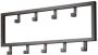 Fraaai Kapstok Industrieel Metaal Zwart 50 cm met 9 Haken Metalen Kapstok Industriële Inrichting 2 Rijen Makkelijk monteren Lichtgewicht Jassenhanger Zwarte Kapstok - Thumbnail 2