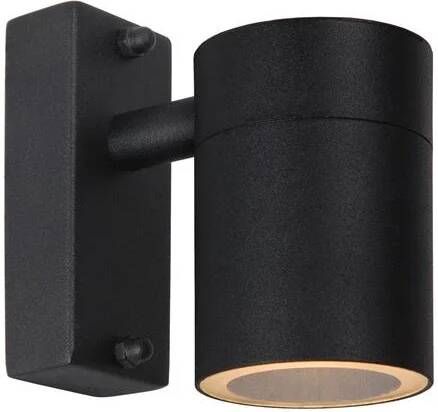 Lucide ARNE-LED Wandspot Buiten Ø 6 3 cm LED GU10 1x5W 2700K IP44 Zwart