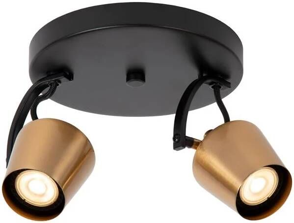 Lucide EMILE Plafondspot Ø 20 cm 2xGU10 Mat Goud Messing