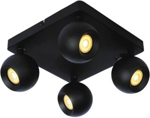 Lucide FAVORI Plafondspot 4xGU10 Zwart