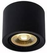 Lucide FEDLER Plafondspot Ø 12 cm LED Dim to warm GU10 (ES111) 1x12W 2200K 3000K Zwart