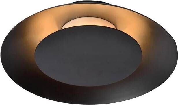 Lucide FOSKAL Plafonnière Ø 21 5 cm LED 1x6W 2700K Zwart