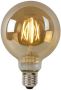 Lucide G95 Filament lamp Ø 9 5 cm LED Dimb. E27 1x5W 2700K Amber - Thumbnail 1