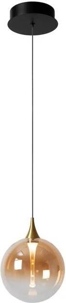 Lucide glazen dimbare LED hanglamp Ø16 cm amber