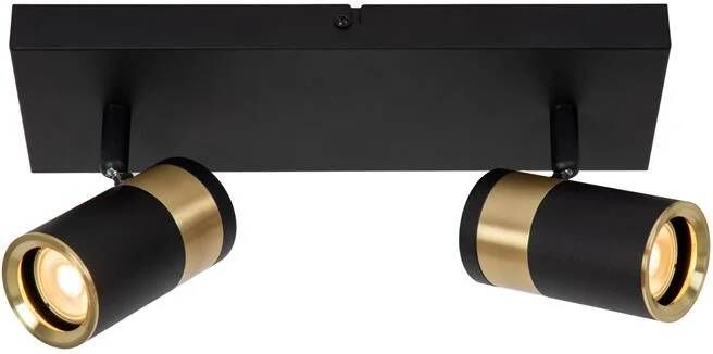 LUCIDE Opbouwspot Gorik Zwart 10cm 2xgu10