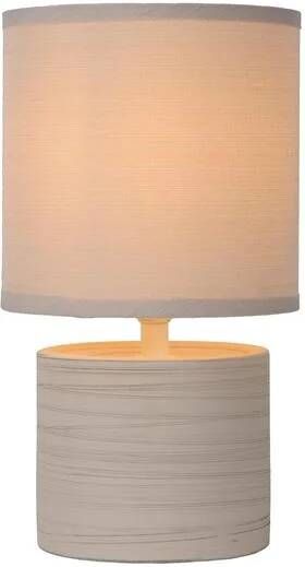 LUCIDE Tafellamp Greasby Beige Ø14cm E14 40w